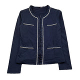 Monnalisa Giacca Tinta Unita con Strass per Bambina 195109 BLU MONNALISA 