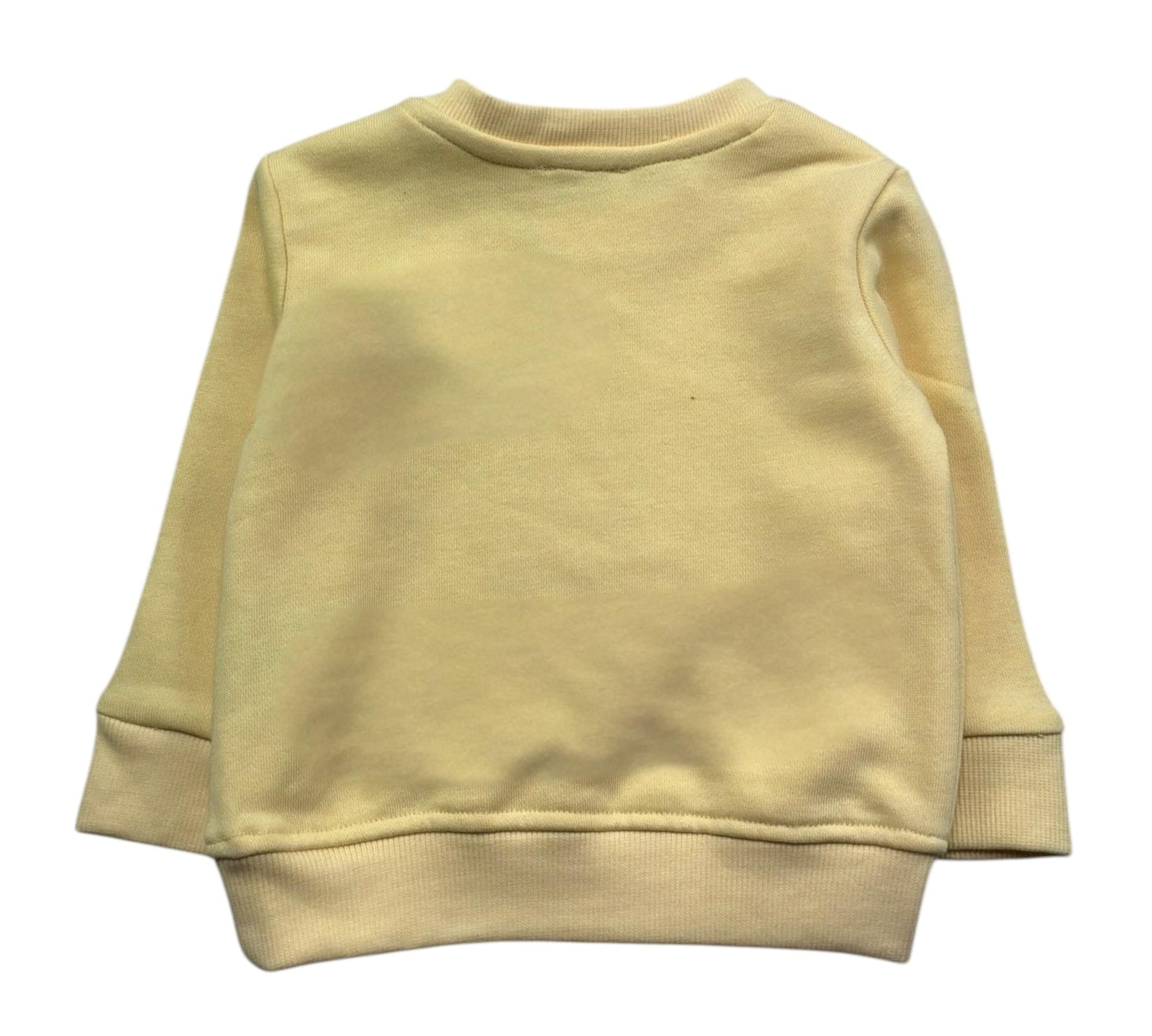 Trussardi Felpa Chiusa Girocollo Tinta Unita con Logo per Neonata TIP26014FE GIALLO TRUSSARDI 