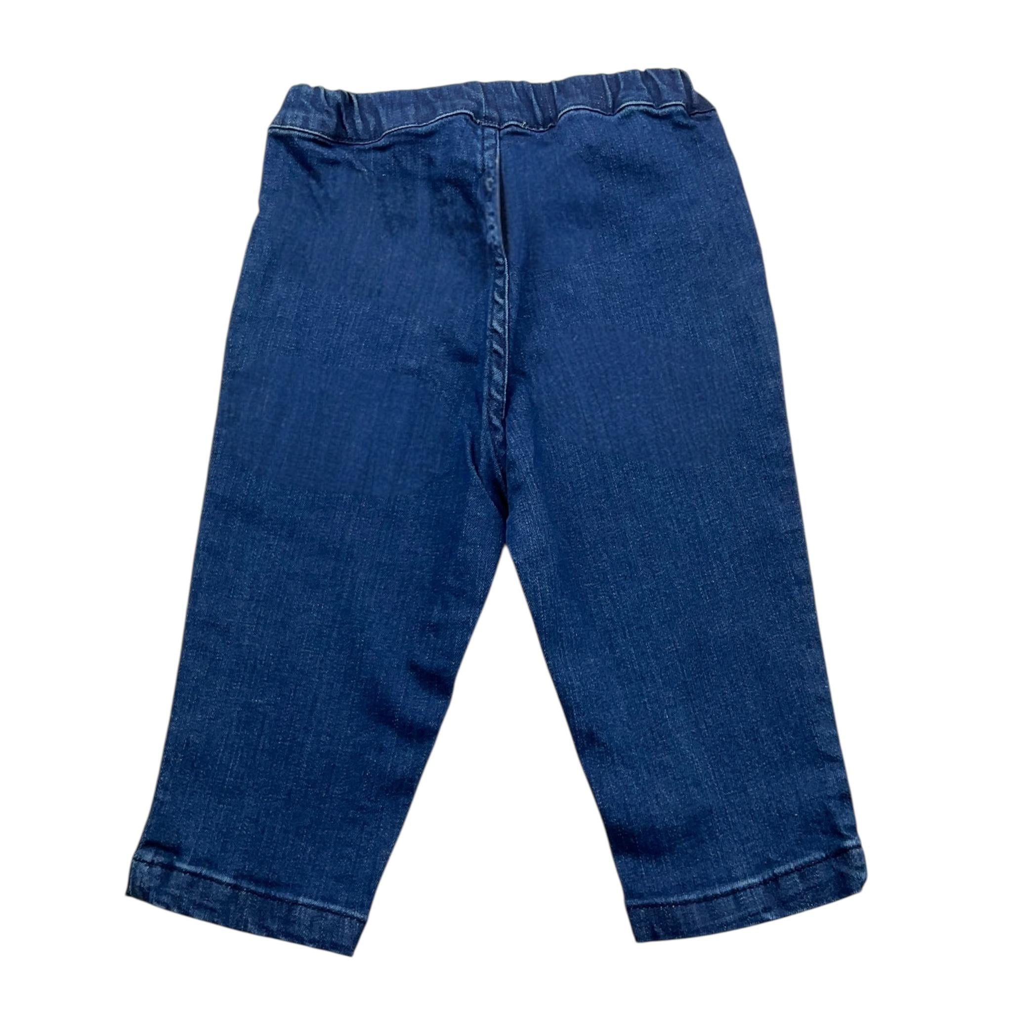 Carre'Ment Beau Jeans Tinta Unita con Elastico In Vita per Neonata Y30294 BLU CARRE'MENT BEAU 