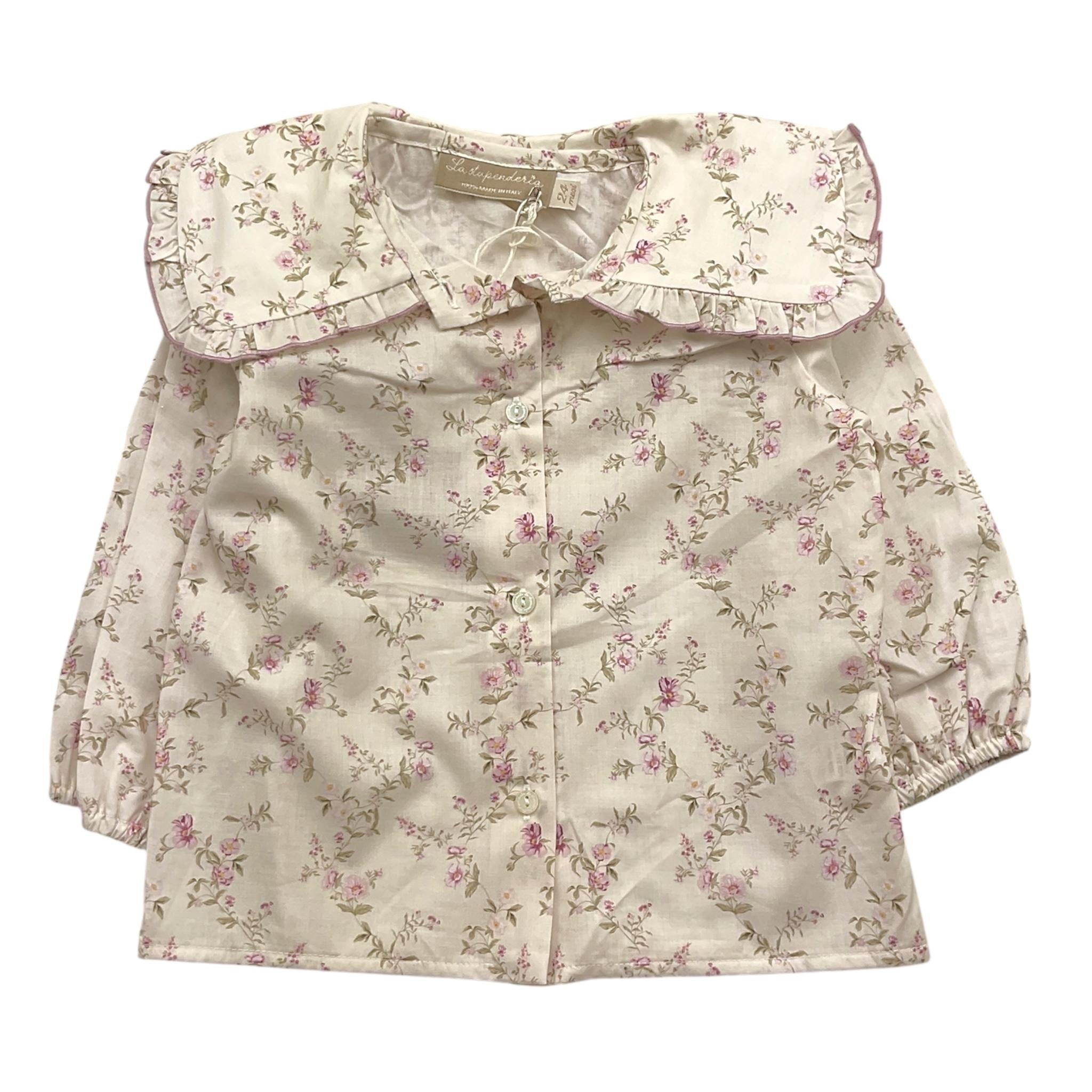 LA STUPENDERIA camicia manica lunga tinta unita con colletto Bianco per Bambina TJCM4666J BIANCO LA STUPENDERIA 
