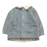 MARLU' completo 2pz maglia-ghettina tinta unita con fantasia Azzurro per Neonato IG5551 AZZURRO MARLU' 