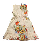 Please Abito Tinta Unita Modello Camicia con Fantasia per Bambina AB93274G72 PANNA PLEASE 