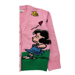 SAINT BARTH cardigan tinta unita con ricami snoopy Rosa per Bambina DIDY ROSA SAINT BARTH 