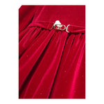 ABEL & LULA abito in velluto tinta unita con cintura Rosso per Bambina 5536 ROSSO ABEL & LULA 