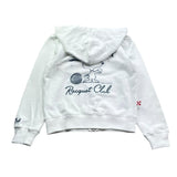 Saint Barth Felpa Tinta Unita con Zip E Cappuccio per Bambino 01053L BIANCO SAINT BARTH 