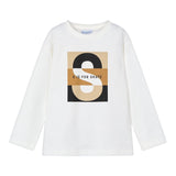 MAYORAL shirt girocollo tinta unita con stampa in contasto Bianco per Bambino 4051JX BIANCO MAYORAL 