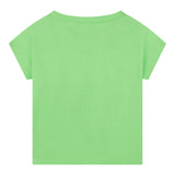 Billieblush T-Shirt Tinta Unita Con Stampa Paillettes Verde Per Bambina