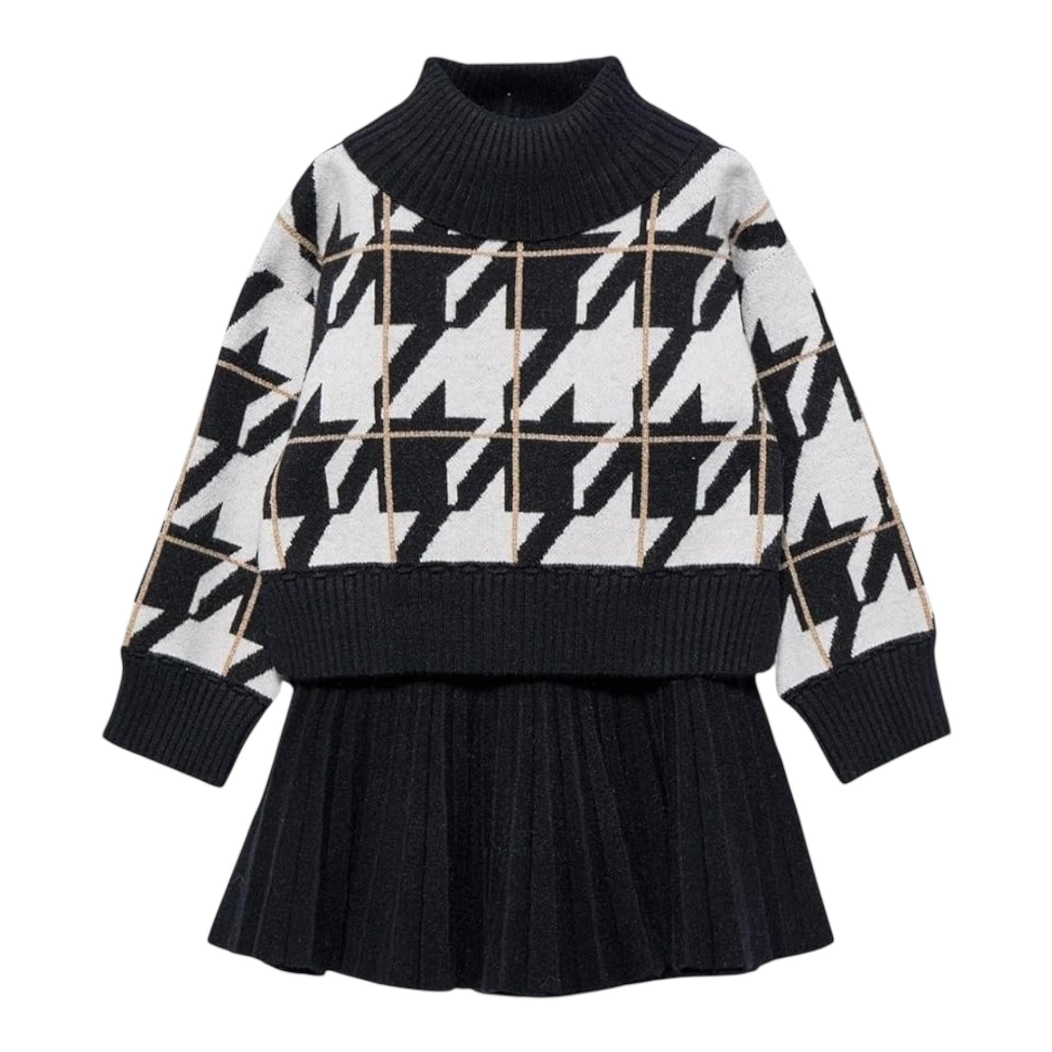 ABEL & LULA completo 2 pezzi maglia-gonna Nero per Bambina 5547 NERO ABEL & LULA 