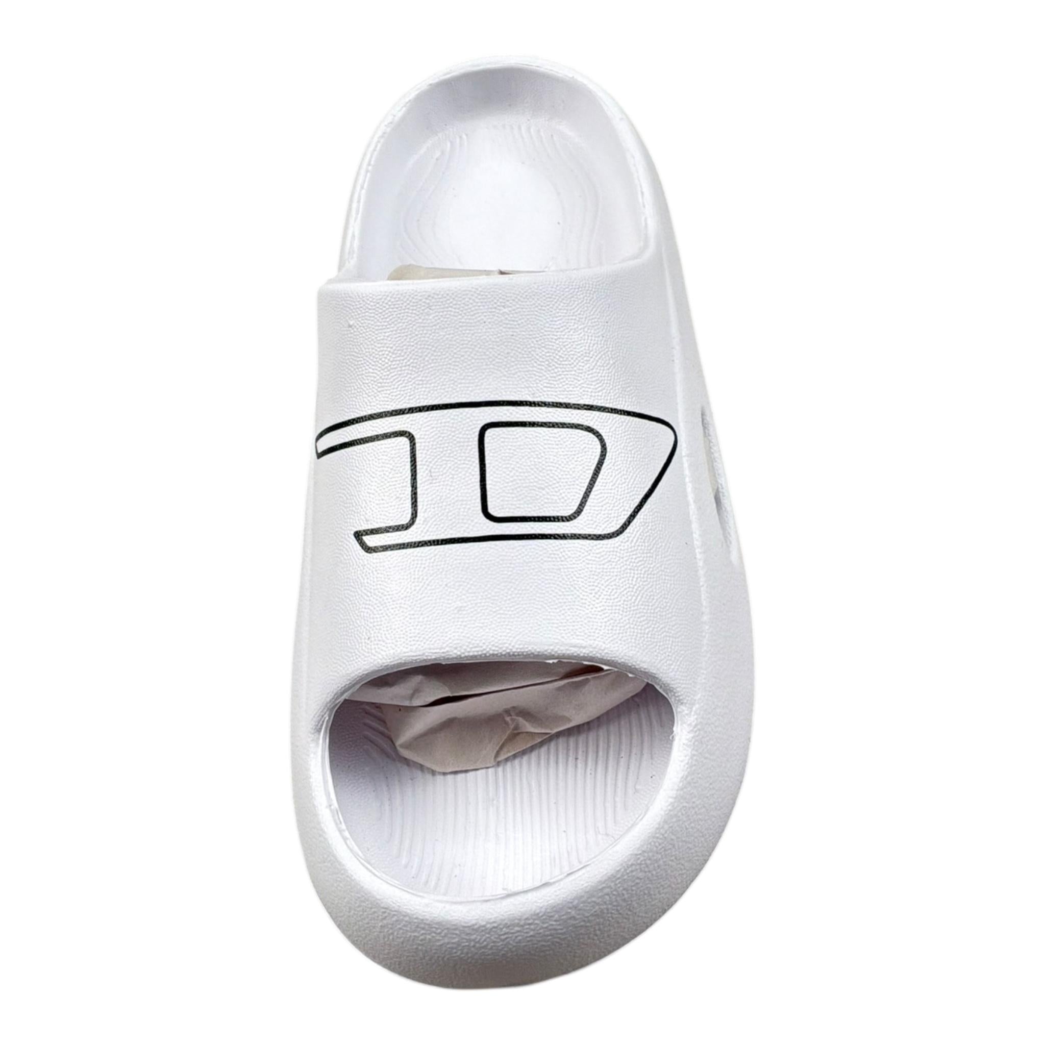 Diesel Ciabatte Tinta Unita con Logo per Bambino BC0560 BIANCO DIESEL 