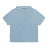 Carre'Ment Beau Polo Mezza Manica In Spugna Azzurro Per Neonato