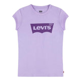 Levi'S T-Shirt Tinta Unita Girocollo con Stampa per Bambina 4E4234 LILLA LEVI'S 