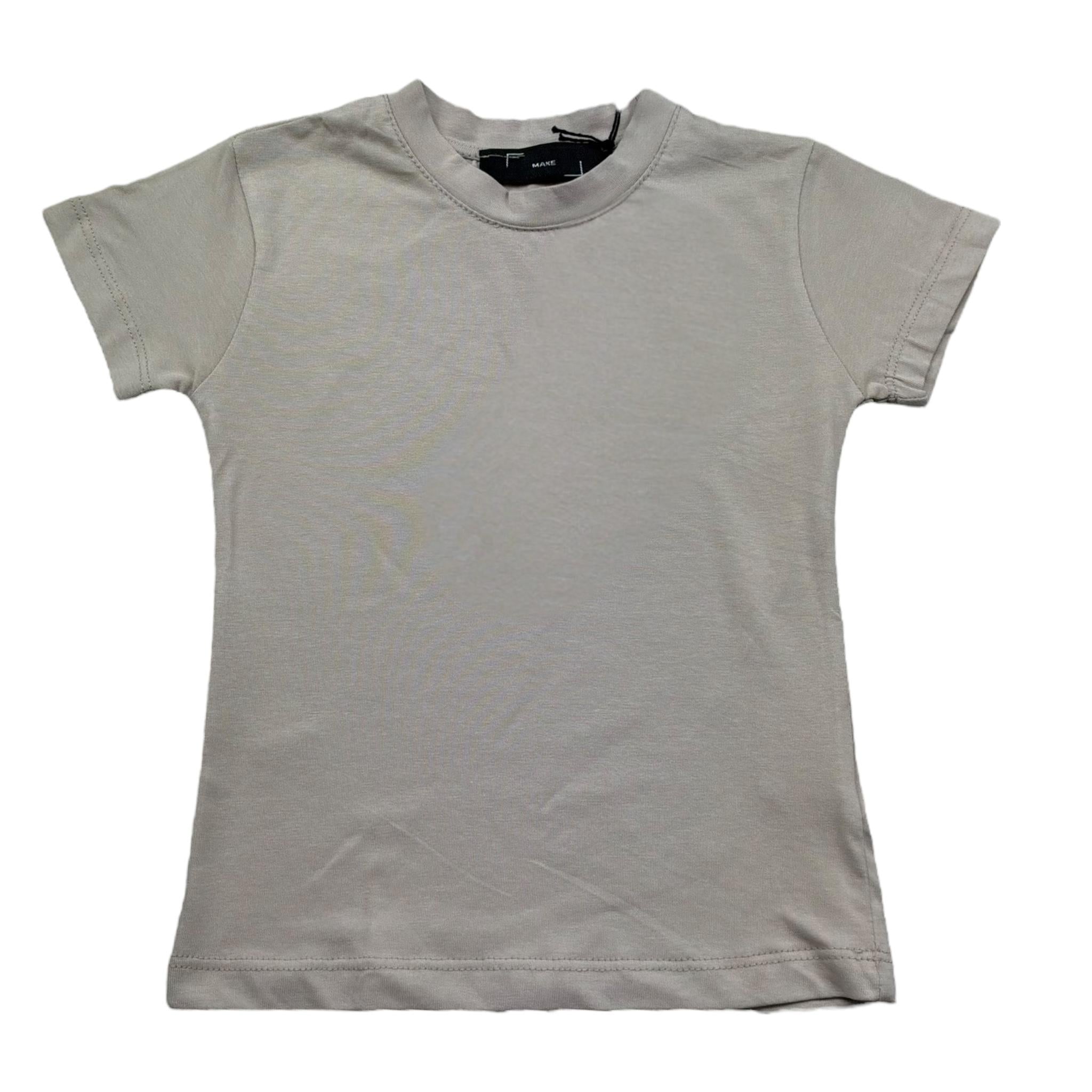 Make T-Shirt Girocollo Tinta Unita per Neonato 101B BEIGE MAKE 