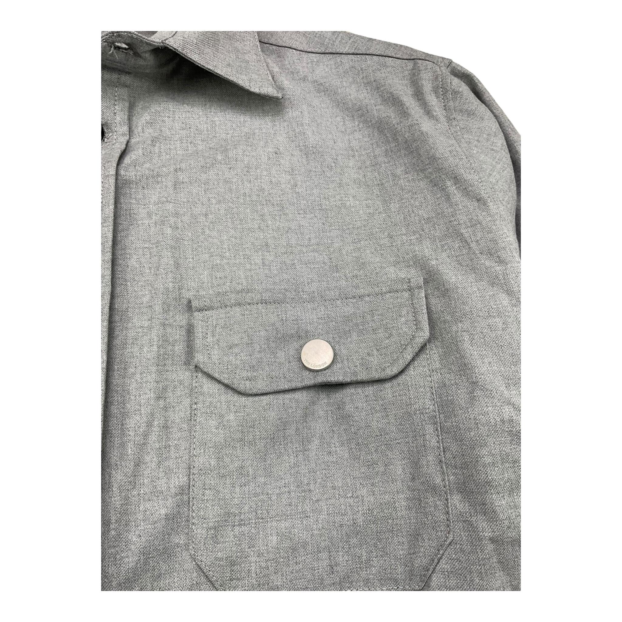 YES LONDON camicia manica lunga tinta unita Grigio per Bambino JR6015 GRIGIO YES LONDON 