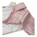U+È Top Canotta-Camicia Bicolore per Neonata UE1781 BIANCO/ROSA U+è 