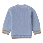 MINI BANDA maglia tinta unita con profili in contrasto Azzurro per Neonato 3A669X AZZURRO MINI BANDA 