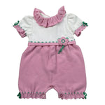 Colori Chiari Pagliaccetto Mezza Manica Bicolore per Neonata FF645968 BIANCO/ROSA COLORI CHIARI 