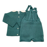MAC ILUSIO'N completo 2pz tinta unita salopette-maglia Verde per Neonata 9455X VERDE MAC ILUSIO'N 