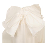 DOU DOU shirt girocollo tinta unita con fiocchi Avorio per Bambina DV8A10X AVORIO DOU DOU 