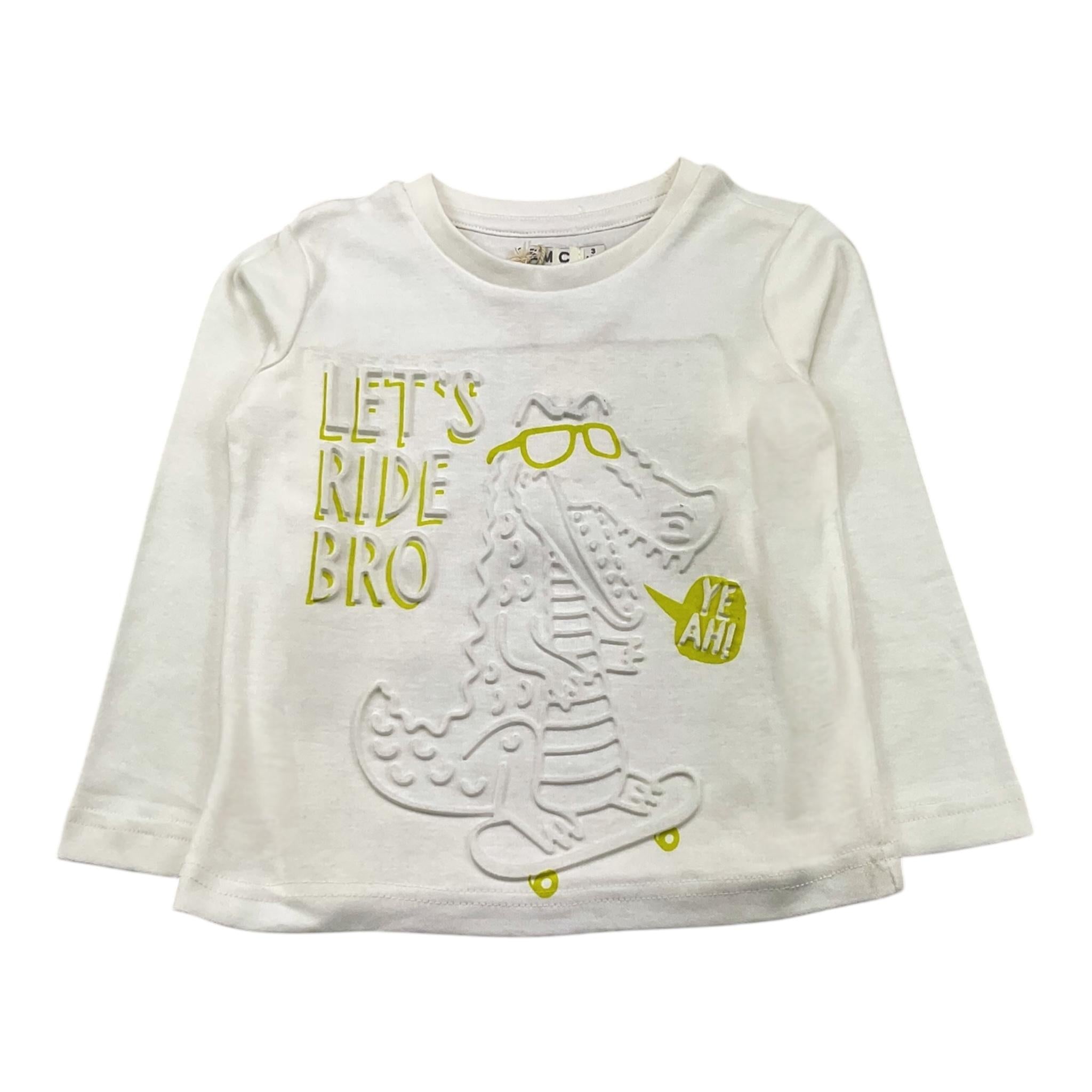 EMC shirt gircollo tinta unita con stampa Bianco per Bambino BX2315 BIANCO EMC 