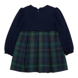 ABEL & LULA abito tinta unita con fantasia a quadri Blu per Bambina 5512 BLU ABEL & LULA 