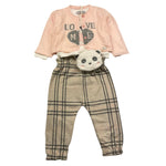 EBITA completo 4 pezzi cardigan-shirt-pantalone-borsa Rosa per Neonata CMPL ROSA EBITA 