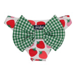 Saint Barth Costume Modello Slip Tinta Unita con Fantasia Fragole per Neonata MAD0001 BIANCO SAINT BARTH 