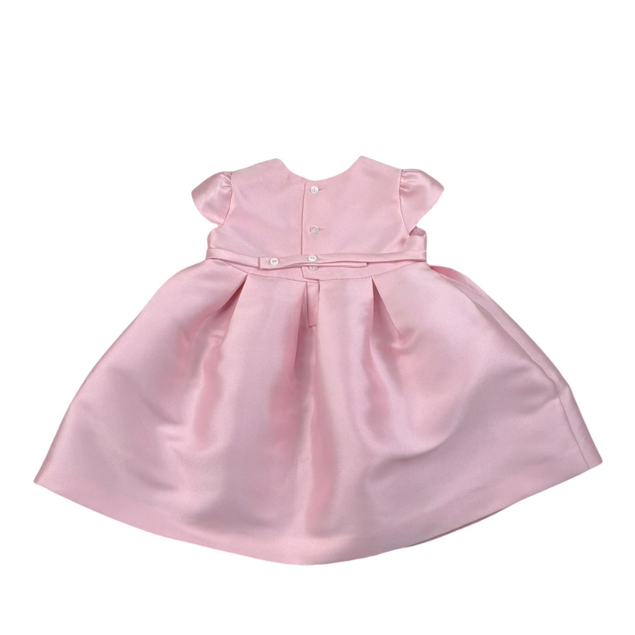Amaya Abito Mezza Manica tinta unita con Fiocco Rosa per Neonata 554127 ROSA AMAYA 