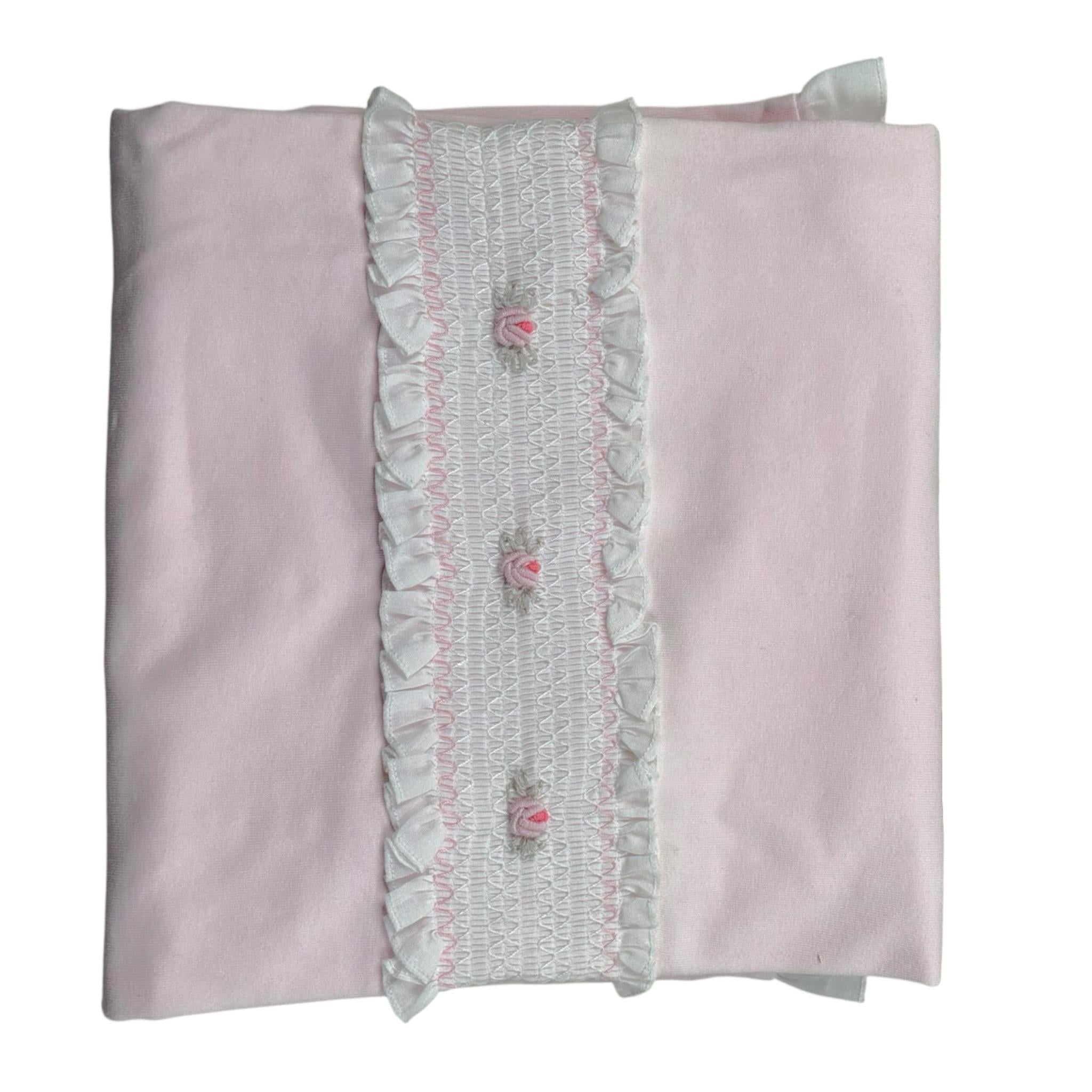 Marlu' Coperta Tinta Unita con Stampa per Neonata AN2781 ROSA MARLU' 