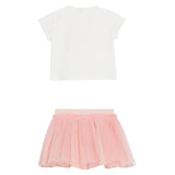 Liu Jo Completo 2 Pezzi T-Shirt-Gonna Bicolore per Neonata KA3166J5003 BIANCO/ROSA LIU JO 