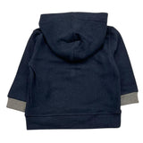 MANUEL RITZ felpa chiusa con cappuccio tinta unita con logo Blu per Neonato MR2803 BLU MANUEL RITZ 