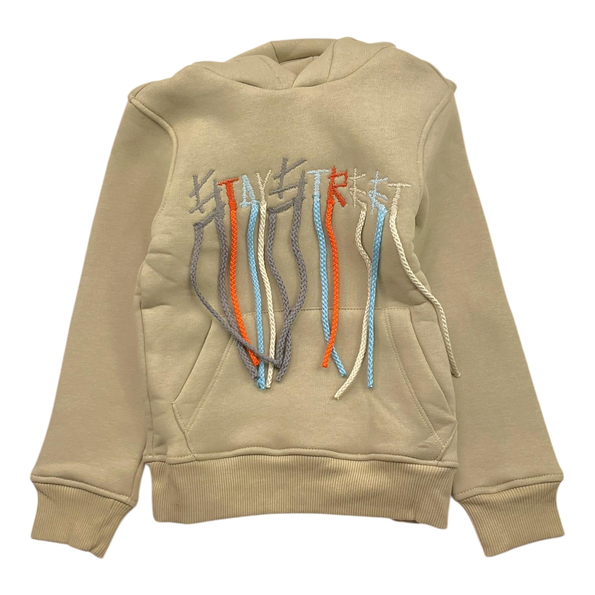 STAY STREET felpa tinta unita con cappuccio e stampa Beige per Neonato 14918 BEIGE STAY STREET 