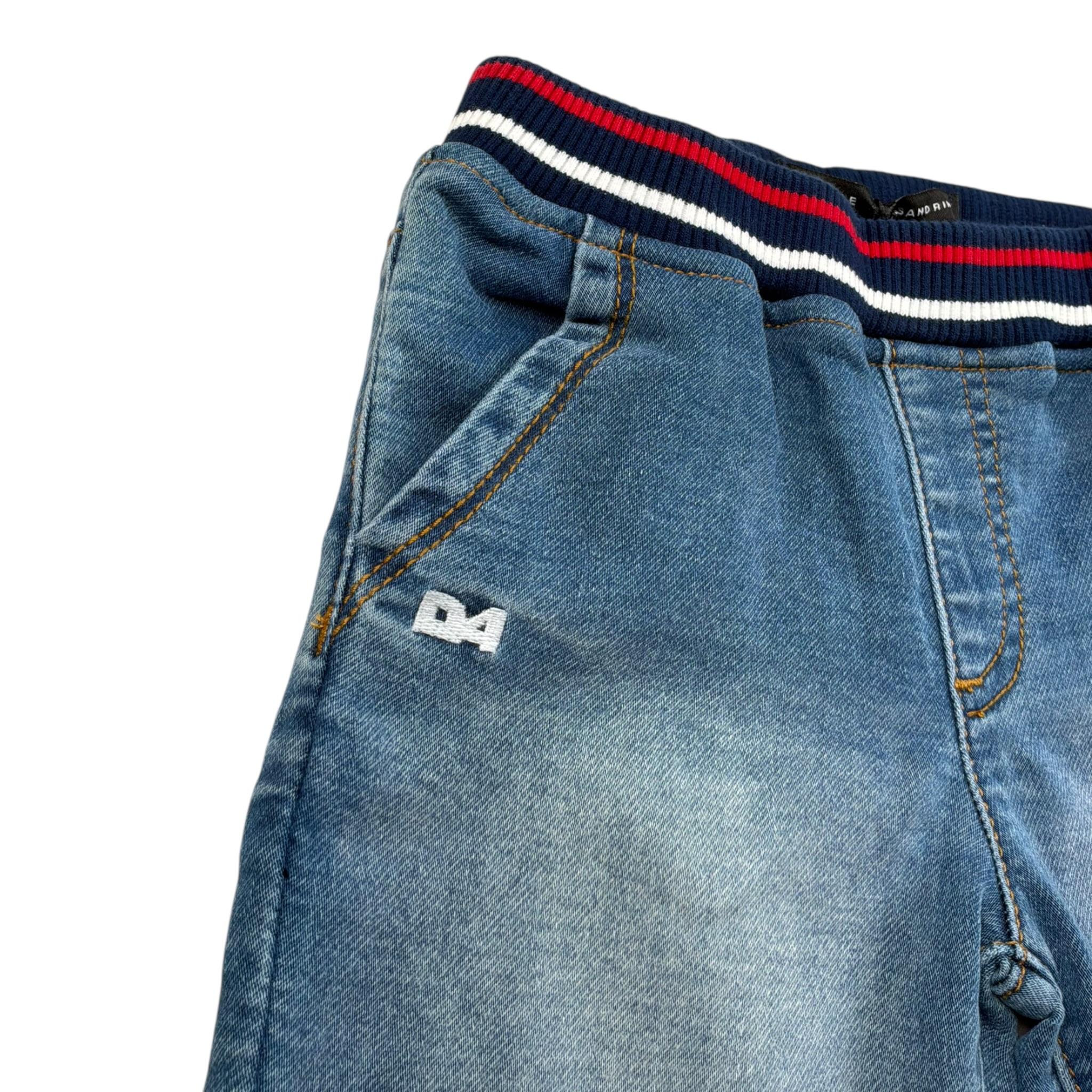 Daniele Alessandrini Bermuda In Denim con Elastico In Vita per Neonato 1296SD00173 BLU DANIELE ALESSANDRINI 