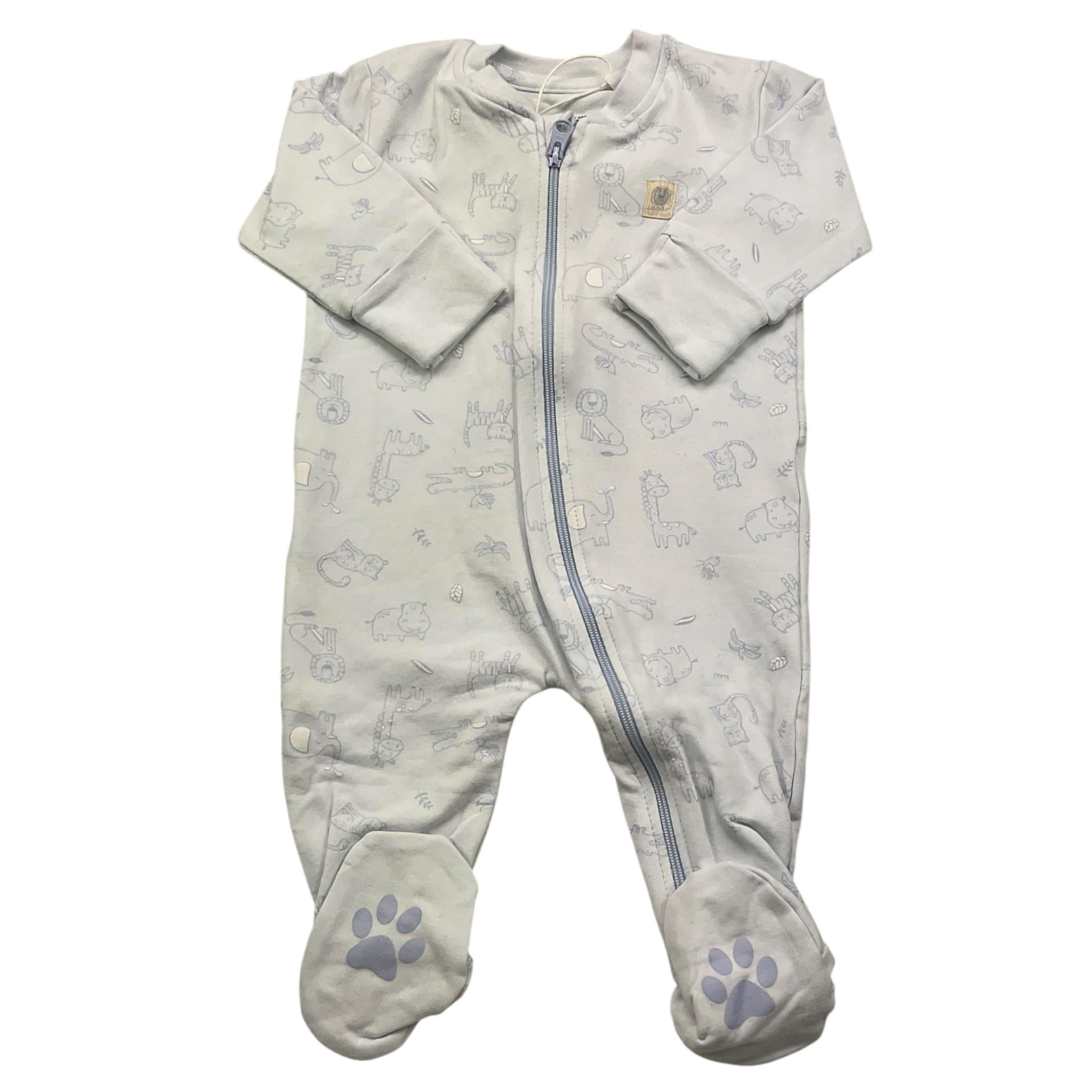 LOSAN tutina manica lunga tinta unita con zip e stampe Azzurro per Neonato 51029631627003 AZZURRO LOSAN 