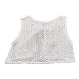 Babyvip Gilet Tinta Unita Traforato per Neonata T1564 PANNA BABYVIP 