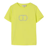 Twinset T-Shirt Girocollo Tinta Unita con Stampa per Neonata 251GJ2485X GIALLO TWINSET 