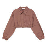 Pinko Camicia Manica Lunga Tinta Unita con Log per Bambina KFCA004 TERRA PINKO 