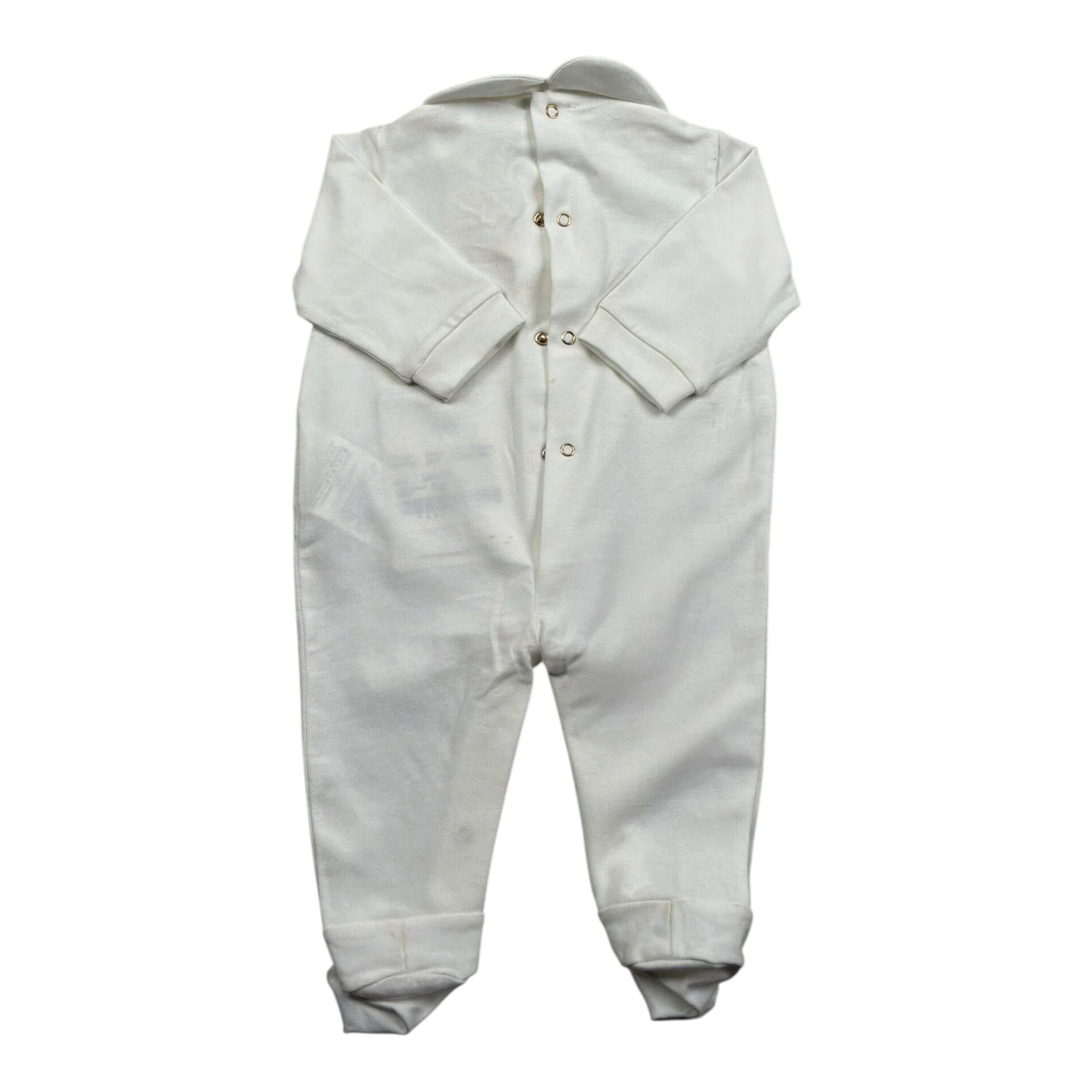 Elisabetta Franchi Tutina Manica Lunga Tinta Unita con Logo per Neonata ENTU52 BIANCO ELISABETTA FRANCHI 