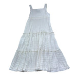 Trussardi Abito Tinta Unita con Bretelle per Bambina TGP26089VE BIANCO TRUSSARDI 