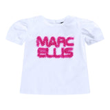 Marc Ellis T-Shirt Tinta Unita con Applicazioni per Neonata JMNTS16768 BIANCO MARC ELLIS 