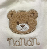 NANAN bavetta tinta unita con stampa  Bianco per Neonato I24159BB BIANCO NANAN 