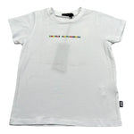 Daniele Alessandrini T-Shirt Girocollo Tinta Unita con Logo per Bambino 1296M00007J BIANCO DANIELE ALESSANDRINI 