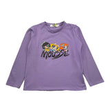 MOUSSE shirt girocollo tinta unita con stampa Viola per Bambina HKTL362L1 VIOLA MOUSSE 