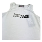 Just Cavalli Abito Giromanica Tinta Unita con Logo per Bambina JGP26007VE BIANCO JUST CAVALLI 