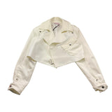 Nunzia Corinna Giacca Tinta Unita Doppio Petto per Bambina NJ1515743 BIANCO NUNZIA CORINNA 