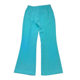 Twinset Pantalone Tinta Unita Modello Zampa Con Elastico In Vita Azzurro Per Bambina