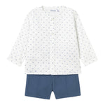 Mayoral Completo 2 Pezzi Camicia-Bermuda per Neonato 1249 BIANCO/BLU MAYORAL 