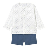 Mayoral Completo 2 Pezzi Camicia-Bermuda per Neonato 1249 BIANCO/BLU MAYORAL 