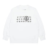 MAISON MARGIELA felpa girocollo tinta unita con stampa Bianco per Bambino M60681 BIANCO MAISON MARGIELA 