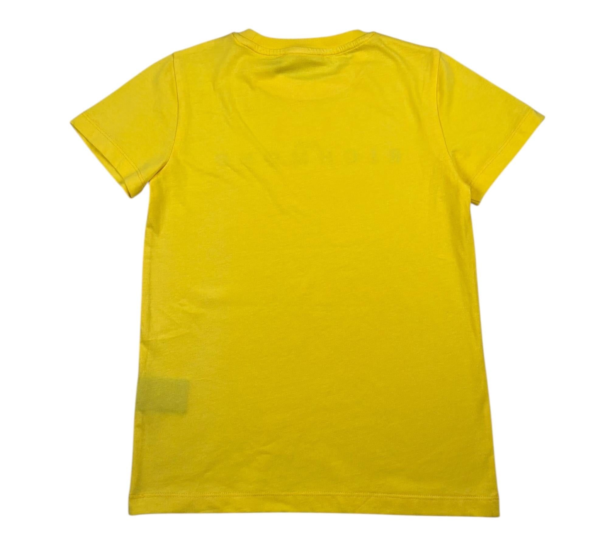 John Richmond T-Shirt Girocollo Tinta Unita con Logo per Bambino RBP26008TS GIALLO JOHN RICHMOND 