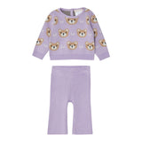 LIU JO completo 2 pezzi maglia-pantalone tinta unita Lilla per Neonata HF4052 LILLA LIU JO 